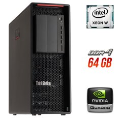 Робоча станція Lenovo ThinkStation P520 Tower / Intel Xeon W-2123 (4 (8) ядра по 3.6 - 3.9 GHz) / 64 GB DDR4 / 500 GB SSD / nVidia Quadro P4000, 8 GB GDDR5, 256-bit / 690W / DisplayPort