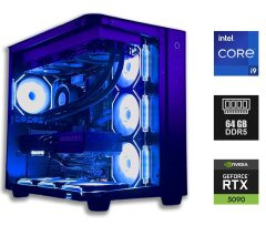 Новый игровой ПК Tower / Intel Core i9-14900K (24 (32) ядра по 3.2 - 6.0 GHz) / 64 GB DDR5 / 2000 GB SSD / nVidia GeForce RTX 5090, 32 GB GDDR7, 512-bit / 1200W + Кабель питания
