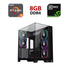 Игровой ПК FORSAGE Infinity Plus BK Black Tower / AMD Ryzen 5 5500 (6 (12) ядер по 3.6 - 4.2 GHz) / 8 GB DDR4 / 480 GB SSD / nVidia GeForce GTX 1070 Ti, 8 GB GDDR5, 256-bit