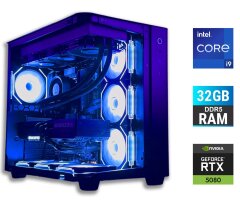 Новый игровой ПК Tower / Intel Core i9-14900K (24 (32) ядра по 3.2 - 6.0 GHz) / 32 GB DDR5 / 2000 GB SSD / nVidia GeForce RTX 5080, 16 GB GDDR7, 256-bit / 850W + Кабель питания