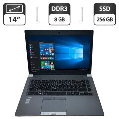 Ноутбук Toshiba Tecra Z40-A / 14" (1600x900) TN / Intel Core i5-4300U (2 (4) ядра по 1.9 - 2.9 GHz) / 8 GB DDR3 / 256 GB SSD / Intel HD Graphics 4400 / WebCam