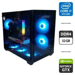 Игровой ПК AeroCool Dryft Tower / Intel Core i7-8700 (6 (12) ядра по 3.2 - 4.6 GHz) / 32 GB DDR4 / 1000 GB SSD M.2 + 1000 GB HDD / nVidia GeForce GTX 1080 Ti, 11 GB GDDR5X, 320-bit / 700W
