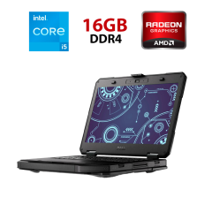 Защищенный ноутбук Dell Latitude 14 Rugged 5414 / 14" (1920x1080) IPS Touch / Intel Core i5-6300U (2 (4) ядра по 2.4 - 3.0 GHz) / 16 GB DDR4 / 256 GB SSD / AMD Radeon R7 M360, 2 GB DDR3, 64-bit / WebCam