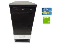 ПК Gigabyte Tower / Intel Core i5-2400 (4 ядра по 3.1 - 3.4 GHz) / 8 GB DDR3 / 120 GB SSD NEW + 500 GB HDD / nVidia GeForce GT 630, 4 GB DDR3, 128-bit / DVD-ROM / 500W