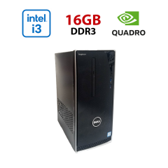 Игровой ПК Dell Inspirion 3650 / Intel Core i3-6100 (2 (4) ядра по 3.7 GHz) / 16 GB DDR3 / 512 GB SSD / nVidia Quadro M2000, 4 GB GDDR5, 128-bit / Wi-Fi+Bluetooth / DVD / Win 10 Home Lic