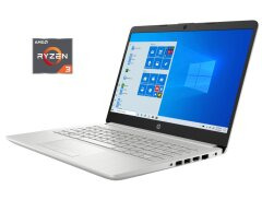Ноутбук Б-клас HP 14-dk1025wm / 14" (1366x768) TN / AMD Ryzen 3 3300U (4 ядра по 2.1 - 3.5 GHz) / 8 GB DDR4 / 120 GB SSD / AMD Radeon Vega 6 Graphics / WebCam