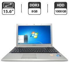 Ноутбук Samsung RV515 / 15.6" (1366x768) TN / AMD E-450 (2 ядра по 1.65 GHz) / 8 GB DDR3 / 1000 GB HDD / AMD Radeon HD 6470M, 512 MB GDDR3, 64-bit / WebCam