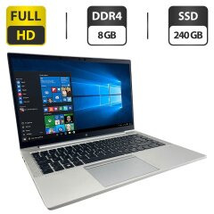 Ультрабук HP EliteBook 845 G8 / 14" (1920x1080) IPS / AMD Ryzen 5 Pro 5650U (6 (12) ядер по 2.3 - 4.2 GHz) / 8 GB DDR4 / 240 GB SSD / AMD Radeon Vega 7 / WebCam