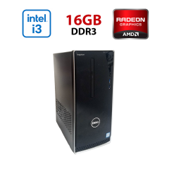 Игровой ПК Dell Inspirion 3650 / Intel Core i3-6100 (2 (4) ядра по 3.7 GHz) / 16 GB DDR3 / 512 GB SSD / AMD FirePro W2100, 2 GB GDDR3, 128-bit / Wi-Fi+Bluetooth / DVD / Win 10 Home Lic