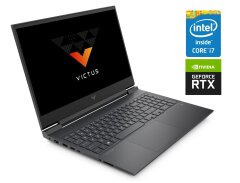 Ігровий ноутбук Б-клас HP Victus 16-d0013dx / 16.1" (1920x1080) IPS / Intel Core i7-9750H (6 (12) ядер по 2.6 - 4.5 GHz) / 8 GB DDR4 / 256 GB SSD / nVidia GeForce RTX 3050, 4 GB GDDR6, 128-bit / WebCam