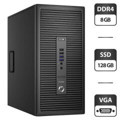 Комп'ютер HP ProDesk 600 G2 Tower / Intel Pentium G4520 (2 ядра по 3.6 GHz) / 8 GB DDR4 / 128 GB SSD / Intel HD Graphics 530 / 280W / VGA
