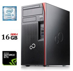 Ігровий ПК Fujitsu Esprimo P757 E90+ Tower / Intel Core i5-6500 (4 ядра по 3.2 - 3.6 GHz) / 16 GB DDR4 / 240 GB SSD M.2 / nVidia GeForce GTX 1050, 2 GB GDDR5, 128-bit / 280W / DisplayPort / HDMI
