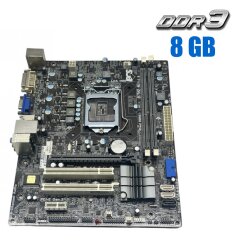 Комплект: материнская плата Elitegroup B75H2-M3 (rev 1.0) / LGA1155 / Intel Core i3-3240 (2 (4) ядра по 3.4 GHz) / 8 GB DDR3 / Intel HD Graphics 2500 + Кулер