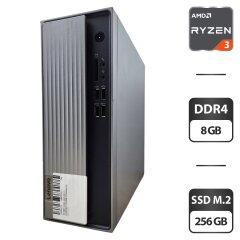 Компьютер Lenovo IdeaCentre 3 07ADA05 SFF / AMD Ryzen 3 3250U (2 (4) ядра по 2.6 - 3.5 GHz) / 8 GB DDR4 / 256 GB SSD M.2 / AMD Radeon Graphics