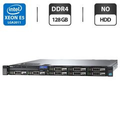 Сервер Dell PowerEdge R430 1U Rack / 2x Intel Xeon E5-2690 v3 (12 (24) ядер по 2.6 - 3.5 GHz) / 128 GB DDR4 / NO HDD / iDRAC8 with Lifecycle Controller / 2x 550W