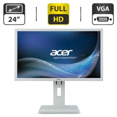 Монитор Acer B246HL / 24" (1920x1080) TN / USB-Hub, VGA, DVI, DispalyPort / Встроенные колонки 2x 1W / VESA 100x100