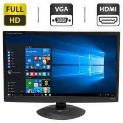 Монітор Iiyama ProLite E2274HDS-B2 / 24" (1920x1080) TN / VGA, DVI, HDMI / Вбудовані колонки 2x 2W / VESA 100x100 + Кабель живлення