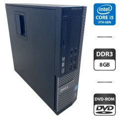 Компьютер Dell OptiPlex 7010 SFF / Intel Core i5-3470 (4 ядра по 3.2 - 3.6 GHz) / 8 GB DDR3 / 250 GB HDD / Intel HD Graphics 2500 / DVD-ROM