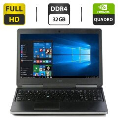 Мобільна робоча станція Dell Precision 7520 / 15.6" (1920x1080) IPS / Intel Xeon E3-1505M v6 (4 (8) ядра по 3.0 - 4.0 GHz) / 32 GB DDR4 / 128 GB SSD + 500 GB SSD / nVidia Quadro M2200, 4 GB GDDR5, 128-bit / HDMI