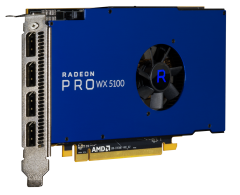Дискретная видеокарта AMD Radeon Pro WX 5100, 8 GB GDDR5, 256-bit / 4x DisplayPort