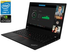 Ігровий ультрабук Lenovo ThinkPad T490 / 14" (1920x1080) IPS Touch / Intel Core i7-8665U (4 (8) ядра по 1.9 - 4.8 GHz) / 16 GB DDR4 / 512 GB SSD / nVidia GeForce MX250, 2 GB GDDR5, 64-bit / WebCam / Win 10 Pro