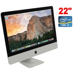 Моноблок Б-класс Apple iMac mid 2011 / 22" (1920x1080) IPS / Intel Core i5-2400S (4 ядра по 2.5 - 3.3 GHz) / 4 GB DDR3 / 500 GB HDD / AMD Radeon HD 6750M, 512 MB GDDR5, 128-bit / DVD-ROM / WebCam / WiFi / Mac OS