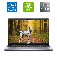 Мобільна робоча станція Dell Precision 3550 / 15.6" (1366x768) TN / Intel Core i7-10610U (4 (8) ядра по 1.8 - 4.9 GHz) / 16 GB DDR4 / 512 GB SSD / nVidia Quadro P520, 2 GB GDDR5, 64-bit / WebCam / Windows 10