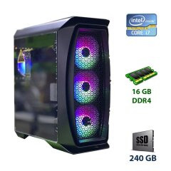Новий ігровий ПК 1stPlayer Tower / Intel Core i7-10700K (8 (16) ядер по 3.8 - 5.1 GHz) / 16 GB DDR4 / 240 GB SSD / AMD Radeon RX 5500 XT, 4 GB GDDR6, 128-bit / 500W