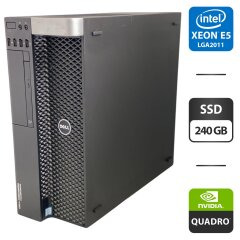 Робоча станція Dell Precision T5810 Tower / Intel Xeon E5-2697 v3 (14 (28) ядра по 2.6 - 3.6 GHz) / 32 GB DDR4 / 240 GB SSD / nVidia Quadro M4000, 8 GB GDDR5, 256-bit / DVD-ROM