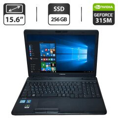 Ноутбук Toshiba Satellite C660-25U / 15.6" (1366x768) TN / Intel Core i5-2430M (2 (4) ядра по 2.4 - 3.0 GHz) / 8 GB DDR3 / 256 GB SSD / nVidia GeForce 315M, 1 GB GDDR3, 64-bit / WebCam / DVD-ROM