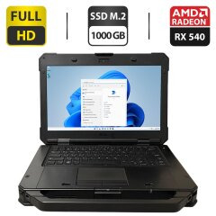 Защищенный ноутбук Dell Latitude 5424 Rugged / 14" (1920x1080) IPS  / Intel Core i5-8350U (4 (8) ядра по 1.7 - 3.6 GHz) / 32 GB DDR4 / 1000 GB SSD M.2 / AMD Radeon RX 540, 4 GB GDDR5, 128-bit / WebCam / Два АКБ