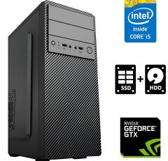 Ігровий ПК 2E Basis Tower / Intel Core i5-4430 (4 ядра по 3.0 - 3.2 GHz) / 8 GB DDR3 / 120 GB SSD + 500 GB HDD / nVidia GeForce GTX 1050, 2 GB GDDR5, 128-bit / 400W / HDMI / DisplayPort
