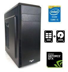 Ігровий ПК Colossus 10 Tower / Intel Core i5-4440 (4 ядра по 3.1 - 3.3 GHz) / 16 GB DDR3 / 120 GB SSD + 500 GB HDD / nVidia GeForce GTX 1050, 2 GB GDDR5, 128-bit / 500W / DVI / HDMI / DisplayPort