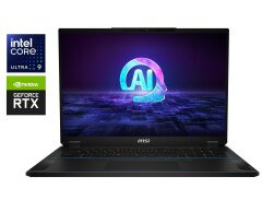 Ігровий ноутбук MSI Stealth 18 AI Studio A1VHG / 18" (3840x2400) IPS / Intel Core Ultra 9 185H (16 (22) ядер по 1.8 - 5.1 GHz) / 32 GB DDR5 / 1000 GB SSD / nVidia GeForce RTX 4080, 12 GB GDDR6, 192-bit / WebCam