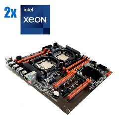 Комплект: Материнская плата ZX-DU99D4_V1.31 + 2x Intel Xeon E5-2680 v4 (14 (28) ядер по 2.4 - 3.3 GHz)