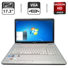 Ноутбук Toshiba Satellite L550 / 17.3" (1600x900) TN / Intel Core i3-330M (2 (4) ядра по 2.13 GHz) / 6 GB DDR3 / 320 GB HDD / AMD Radeon HD 4650, 1 GB GDDR3, 128-bit / WebCam / DVD-ROM