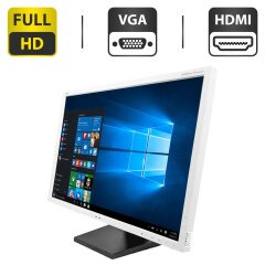 Монитор NEC MultiSync EA244WMi / 24" (1920x1200) IPS / USB-Hub, VGA, DVI, HDMI, DisplayPort, Audio / Встроенные колонки 2x 1W / VESA 100x100 + Кабели (VGA, DVI, HDMI, DisplayPort на выбор) и питания в комплекте