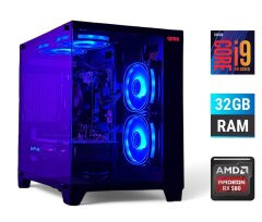 Игровой ПК Gaming PC Tower / Intel Core i9-9900K (8 (16) ядер по 3.6 - 5.0 GHz) / 32 GB DDR4 / 500 GB SSD + 1000 GB HDD / AMD Radeon RX 580, 8 GB GDDR5, 256-bit