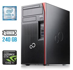 Игровой ПК Fujitsu Esprimo P757 E90+ Tower / Intel Core i5-6500 (4 ядра по 3.2 - 3.6 GHz) / 16 GB DDR4 / 240 GB SSD M.2 / nVidia GeForce GTX 1050 Ti, 4 GB GDDR5, 128-bit / 280W / DisplayPort / HDMI
