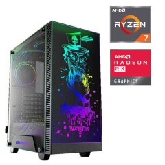 Новый игровой ПК Tower / AMD Ryzen 7 7700 (8 (16) ядер по 3.8 - 5.3 GHz) / 32 GB DDR5 / 1000 GB SSD M.2 / AMD Radeon RX 7700 XT, 12 GB GDDR6, 192-bit / 700W 