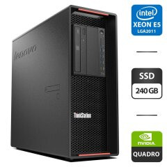 Робоча станція Lenovo ThinkStation P500 Tower / Intel Xeon E5-2683 v3 (14 (28) ядер по 2.0 - 3.0 GHz) / 32 GB DDR4 / 240 GB SSD / nVidia Quadro K4200, 4 GB GDDR5, 256-bit / DVD-ROM