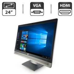 Монитор HP EliteDisplay E240 / 24" (1920x1080) IPS / HDMI, DP, VGA, USB 3.0 / VESA 100x100 / Pivot + Кабель питания