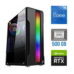 Новый игровой ПК Tower / Intel Core i5-11400F (6 (12) ядер по 2.6 - 4.4 GHz) / 16 GB DDR4 / 500 GB SSD / nVidia GeForce RTX 4060, 8 GB GDDR6, 128-bit