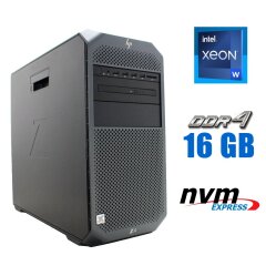 Робоча станція HP Z4 G4 Workstation Tower / Intel Xeon W-2123 (4 (8) ядра по 3.6 - 3.9 GHz) / 16 GB DDR4 / 256 GB SSD M.2 / no video card / DVD-ROM